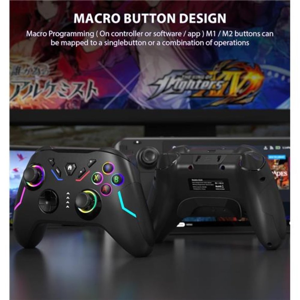 Wireless PC Gaming Controller, 9 Color LED Light PC Gamepad,(2.4G ) - Picture 6 of 7